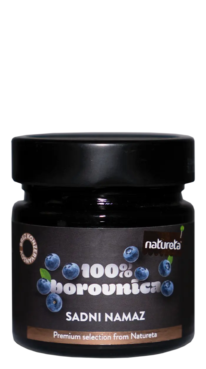 Mermelada de arándanos Natureta. 100% borovnica Sadni namaz. Premium selection from Natureta