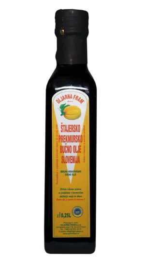 Aceite de semilla de calabaza de Oljarma Fram 0.25 litros. Oljarna Fram Štajersko prekmursko bučno olje slovenija